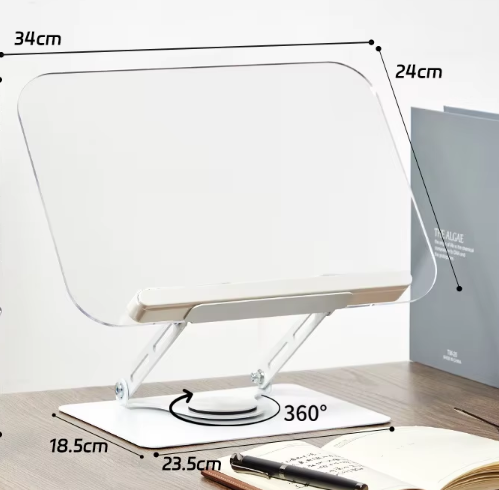 support de lecture transparent en acrylique-moyen