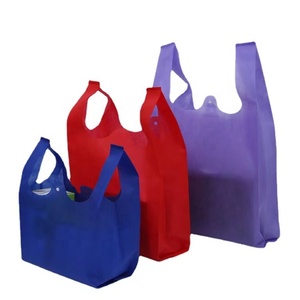 Multicolor Customized D W U Cut Foldable Reusable Non Woven T-shirt Bag for Shopping <b>Packing</b> - Product Image 1