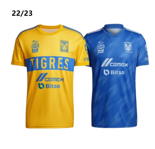 Tigres UANL 2022-2023เสื้อฟุตบอล,เสื้อยืดฟุตบอลแบบกำหนดเองแห้งเร็ว