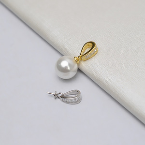 Pendentif en argent S925, collier pour femme, bijoux, accessoire de bricolage avec base creuse incrustée, semi-fini, tendance 682 - Product Image 1