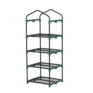 Serre à 4 niveaux tout usage avec cadre métallique et couverture en PE, facile à assembler, <span class=keywords><strong>pour</strong></span> la culture des fleurs - Product Image 5