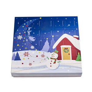 Caja <span class=keywords><strong>de</strong></span> <span class=keywords><strong>Calendario</strong></span> <span class=keywords><strong>de</strong></span> <span class=keywords><strong>Adviento</strong></span> <span class=keywords><strong>de</strong></span> Lujo para Galletas o <span class=keywords><strong>Maquillaje</strong></span>, Vacía, Impresa con Diseño Navideño <span class=keywords><strong>2023</strong></span>, con Laminado Mate, Recubrimiento UV y Relieve - Product Image 3