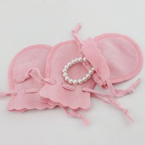 Pochette à bijoux de luxe en microfibre avec cordon de serrage, gaufrée, pour boucles d'oreilles et colliers, en suède microfibre - Product Image 2