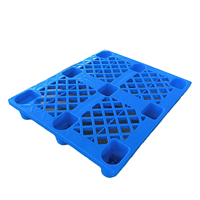 Palettes logistiques réutilisables Palettes plastiques à un côté robuste Grille d'empilage Palettes en plastique de neuf pieds