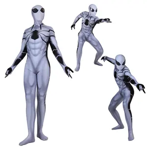 Auf Lager Anpassung 3D-Druck Stil Superhelden Kostüme Future Foundation Anzüge SpiderMan Zentai für Erwachsene