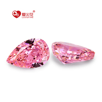 Zircone cubique artificielle 4K en forme de poire, taille glace pilée, couleur rose L/rose importé/rose D/rose, pour la fabrication de bijoux