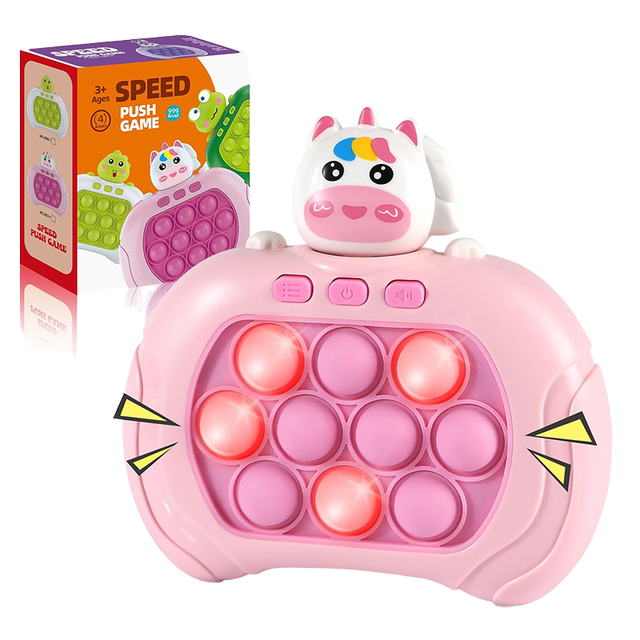 Wholesale Push Bubble Game Console Plastic Electronic Popping Game Machine Sensory Toy for Kids Ages 5-7