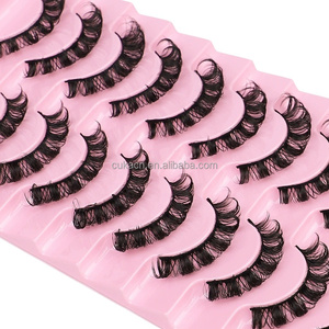 Precio de Fábrica, 10 Pares de Pestañas Naturales y Sintéticas, Curvatura DD, Estilos Mixtos, Tira Completa, Pestañas Rusas Personalizadas para Rusas - Product Image 3