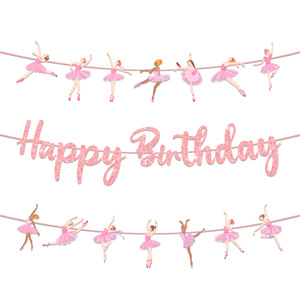 Dance Theme Party Banner Happy Birthday Decorations For Kids Birthday Party Supplies <b>Plastic</b> <b>Sheet</b> Easy Assemble - Product Image 1