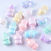 Bouteille de cola colorée avec simulation UV, bracelet créatif DIY en macaron, boucles d'oreilles en perles, matériaux pour pendentifs, accessoires décoratifs