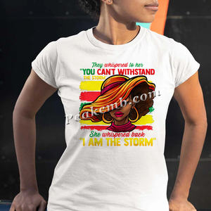 Ben fırtına siyah kadın kraliçe siyah tarih ısı transferi Martin luther'in kral günü onaltıncı DTF preslenmiş transferler - Product Image 3