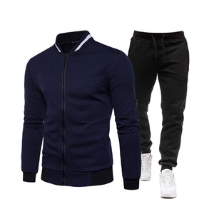 Conjunto Deportivo para Hombre, Chaqueta con Cremallera de Poliéster y Algodón, Pantalones Deportivos Transpirables, Ropa Casual para Adultos, Tallas M, L, XL, XXL - Product Image 3