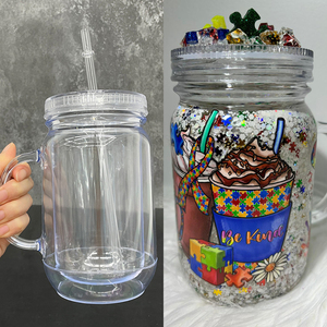 Copos de Plástico Transparente de 20oz Sem BPA com Tampa e Canudo para Camping Reutilizáveis - Product Image 3