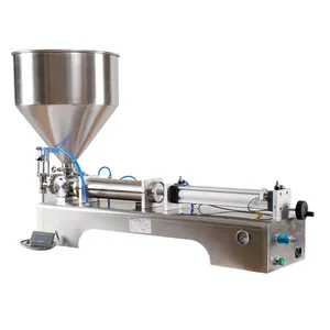 Máquina de enchimento pneumática de manteiga, máquina de enchimento automática de 4 cabeças de pasta de mel de pimenta