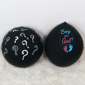 Il sesso di 36 pollici <span class=keywords><strong>gigante</strong></span> del ragazzo o della ragazza rivela i palloncini di coriandoli palloncini neri del ragazzo o della ragazza sono dotati di coriandoli rosa blu per il Baby Shower - Product Image 6