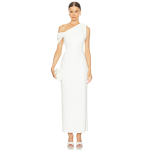 Vestido de fiesta a la moda para mujer vestido Maxi asimétrico con hombros descubiertos - Product Image 1