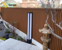 Panneau mural rainuré WPC moderne de haute qualité pour extérieur 219*26mm en PE antistatique avec design graphique pour jardin extérieur