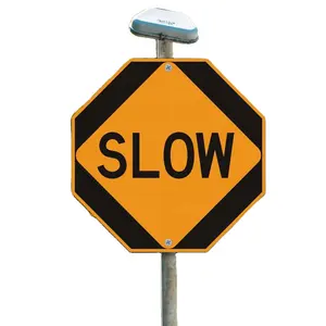 Slow Sign Slow Down Sign 12*12 Inch Traffic Sign Engineer Grade Metal Reflective Sturdy Rust Aluminum Waterproof Easy to Install