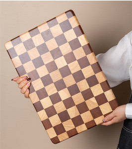 Planche à découper en <span class=keywords><strong>bois</strong></span> de caoutchouc épais, rectangulaire, à grain de <span class=keywords><strong>bois</strong></span>, pour la viande et les légumes - Product Image 1