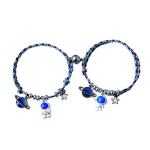 Fashion Astronaut Spaceman Pick Star Couple Magnetic <b>Bracelet</b> Valentine's Day Gift <b>Bracelet</b> Braided <b>Rope</b> Lover <b>Bracelet</b> - Product Image 4