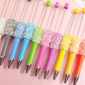 0 B7027 <span class=keywords><strong>Handmade</strong></span> Kim Cương Cầu Vồng Pha Lê Đường Nhựa Beadable Bút Sáng Tự Làm Phụ Nữ Kid Sinh Viên Văn Phòng Đồ Trang Sức Thủ Công - Product Image 6