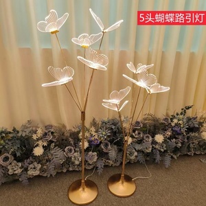 Hiện đại đứng ánh sáng bên sân khấu đám cưới sáng tạo đường tải lối đi treo bướm Acrylic dẫn ánh sáng sàn - Product Image 6