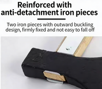 Hache à fendre le bois artisanale en acier à haute teneur en carbone avec manche en bois renforcé antidérapant pour fendre les bûches