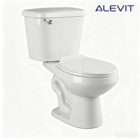 WC à poser en céramique de luxe OEM, deux pièces, à siphon, cuvette allongée, sanitaires WC, WC à glaçure facile à nettoyer