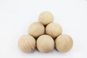 Em estoque oferta especial bola de madeira natural para hóquei bola de madeira natural