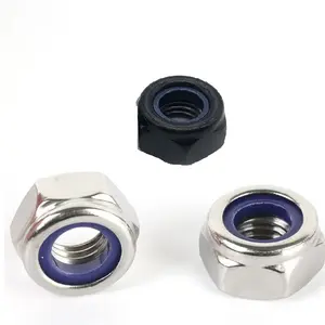 Direct Manufacturer stainless steel, 304 316 DIN 985 nylon insert lock nuts Hexagon Nylon Insert Hex Lock Nuts/