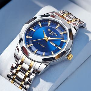 Reloj de Cuarzo para Parejas al por Mayor, Reloj de Pulsera de Acero para Hombre con Calendario Doble Personalizado, Reloj para Hombre, Relojes para Enamorados - Product Image 1