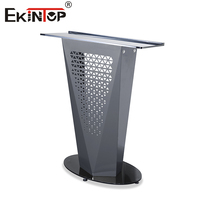Nouveau design Ekintop : pupitre de conférence en verre et fer pour église, bureau, mariage, ou salle de cours