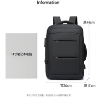 Mochila Oxford Resistente al Agua para Hombre, Mochila de Gran Capacidad para Viajes de Negocios, Mochila con Bolsillos para la Oficina y Desplazamientos Diarios