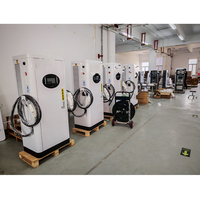 Station de recharge rapide DC pour véhicules électriques à haute stabilité 80KW 120KW 160KW, chargeur double pistolet de type au sol pour stations-service et centres commerciaux