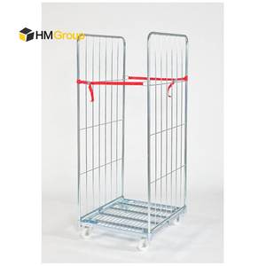 Opslag 2 Kant Gelaste Zink Gaas Staal Metalen Logistieke <span class=keywords><strong>Trolley</strong></span> Kar Voor Magazijn