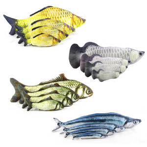 Offre Spéciale – Jouet interactif pour chat en forme de poisson, 20CM, 30CM, 40CM, avec herbe à chat et coussinets à jeter pour le jeu et <span class=keywords><strong>la</strong></span> mastication - Product Image 3