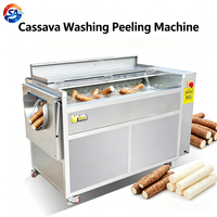 Industriële speciale schuurborstel Cassave-wasser en -schiller model 120, 3000W, 750KG/H voor Afrikaanse Akpu Fufu fabriek
