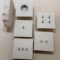 Prise murale française européenne 16A 1/2/3/4 postes, interrupteur à bascule 2 voies pour éclairage domestique, en acier inoxydable blanc mat moderne, compatible universel UK 13A