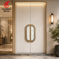 Poignée de porte semi-ovale en nacre, poignée de porte en cuir, poignées de porte de luxe en nacre, poignée de porte en laiton antique, grande entrée