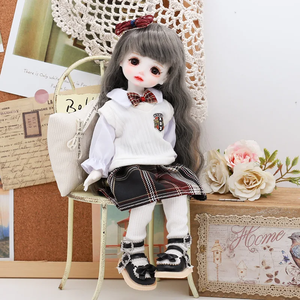 Pour habiller les poupées de 12 pouces, robe décontractée, robes mignonnes, poupées de 30 cm, style académie de la mode, ensemble de 4 pièces, mini-jupe - Product Image 4