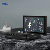 TKUN Monitor LCD Layar Sentuh Kapasitif HD 1080P 15.6 Inci 1000Nits Tahan Air IP65 USB Baru untuk Bisnis Warna Hitam