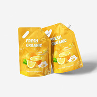 Op maat gemaakte 100ml 200ml 500ml waterzakjes met tuitjes voor gelei, fruitdrank en sap, met logo.