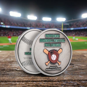 Özel çift bölge beyzbol logosu meydan sikke beyzbol ödülleri hatıra parası gümüş kaplama döküm koleksiyonu sikke - Product Image 1