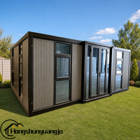 Maison mobile pliable de luxe prête à l'emploi 20FT 30FT 40FT, petite et compacte, en acier préfabriqué, type conteneur extensible