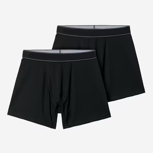 Sous-vêtements pour hommes en coton pur de qualité en gros, boxers souples, basiques, respirants, en coton - Product Image 4