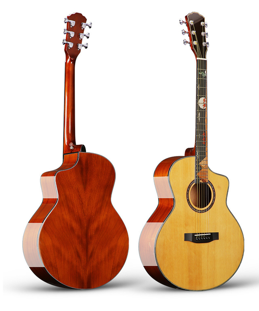 Chihiro 41-Inch Acoustic Guitar with Top Solid Wood Stringed Instruments Parts & Accessories