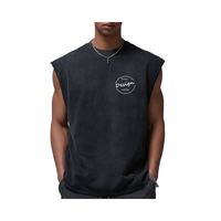 Débardeur Homme Newman en Coton Tricoté Anti-Boulochage de Haute Qualité, Lavage Vintage, Sans Manches, Coupe Oversize Sportive – Vente en Gros