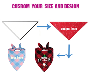 Pañuelo Triangular para Mascotas con Logotipo Personalizado, Diseño de Poliéster, Impresión Digital HD, Ajustable y Reutilizable, Babero para Perros y Gatos - Product Image 5