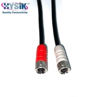 Konektor M8 3 4 Pin Female Straight Molded Berkode-A Ujung Tunggal PUR 2m dengan Kabel untuk Katup Solenoid