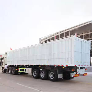 3 Axle Enclosed Steel Cargo Container 50 Ton Dry Box Semi <b>Trailer</b> for Cargo Van Semi Truck - Product Image 6
